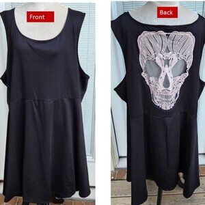 NEW Plus Size TORRID Skull Sleeveless Ponte Tank Style Shift Dress Size 5 5X